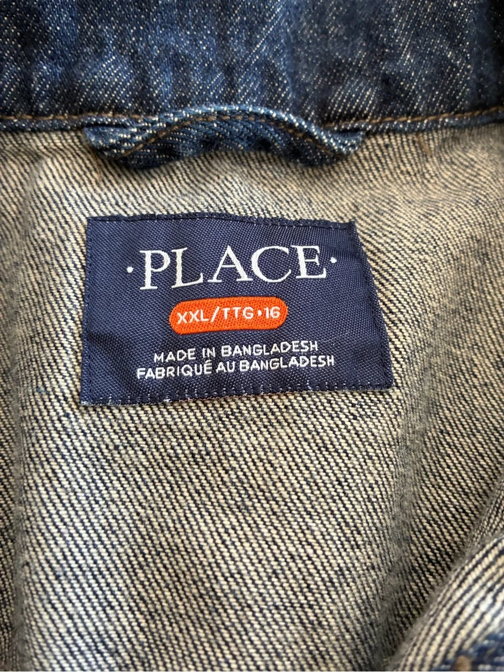 The Children's Place Dark Blue Denim Jacket with Button Front